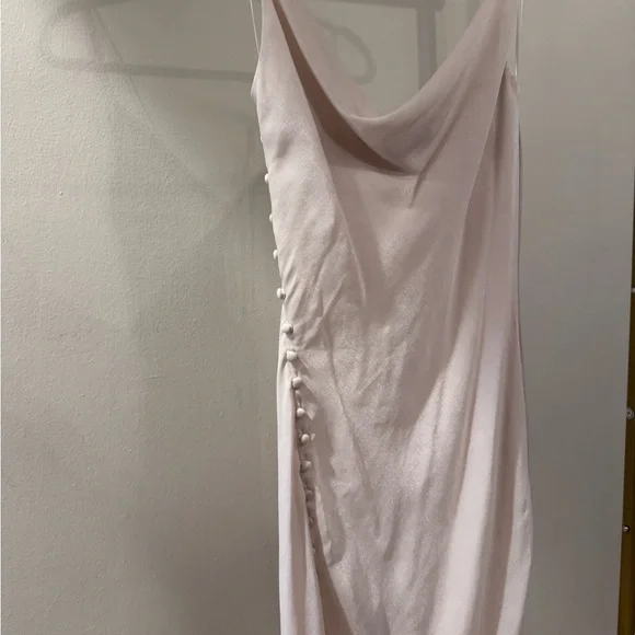 Zara Chic Backless Ivory Slip Dress - Picture 2 of 3